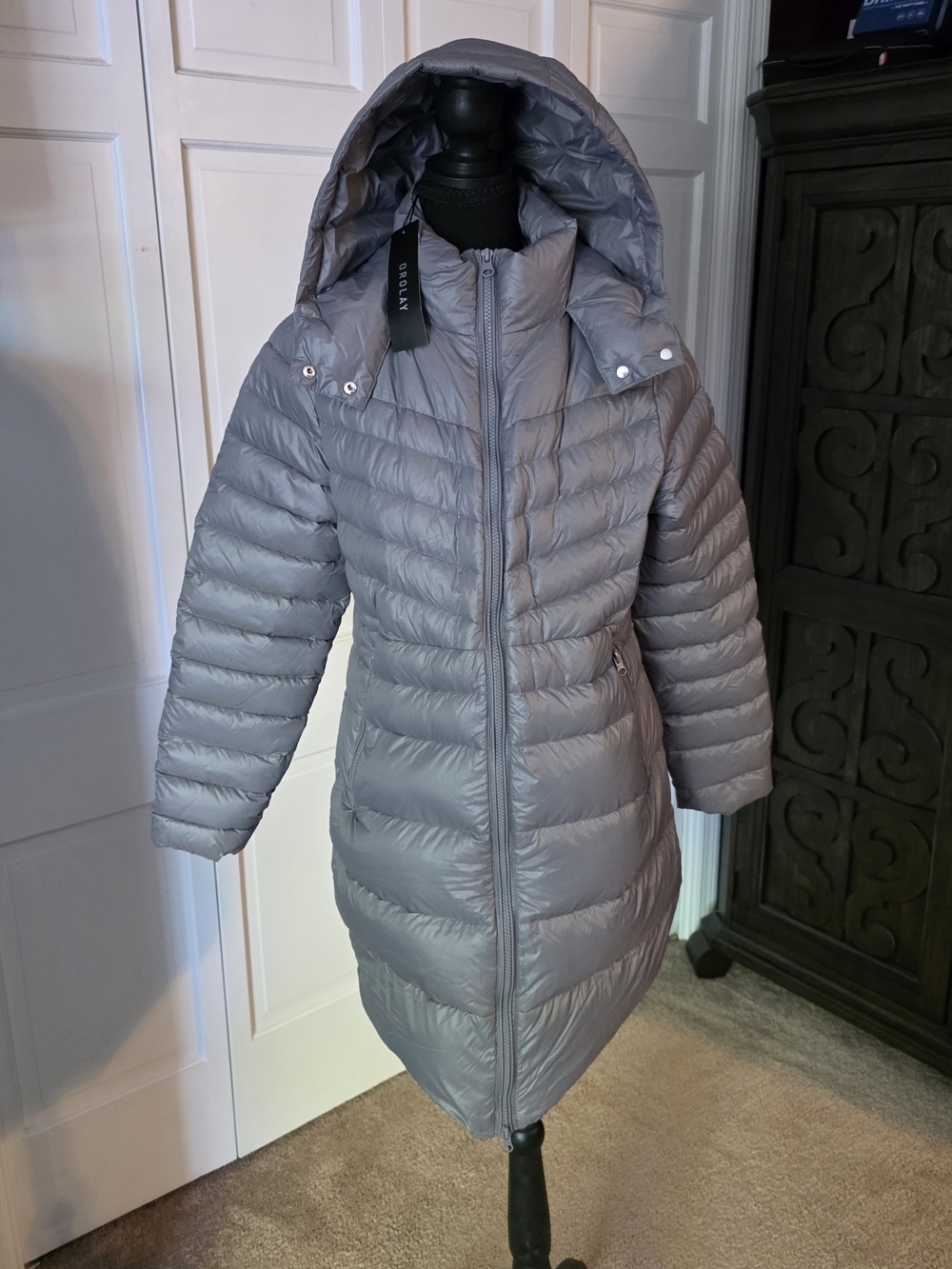 Orolay Women's Slim Down Jacket Winter Long Coat Quilted Comfort Jacket NWT